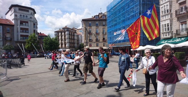 La cadena humana de Vitoria.