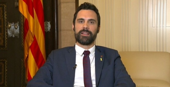 El president del Parlament, Roger Torrent, en declaracions a TV3 / Televisió de Catalunya