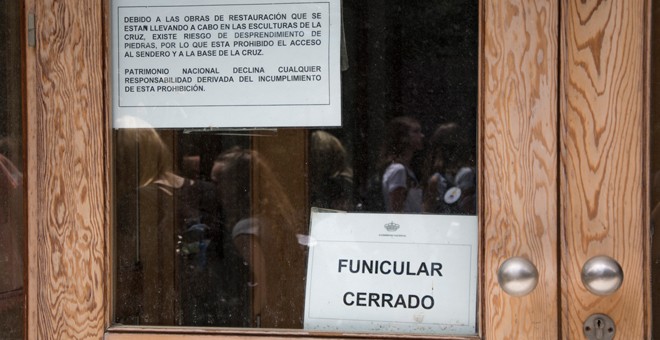 El funicular del Valle de los Caídos, cerrado al público. / J. GÓMEZ