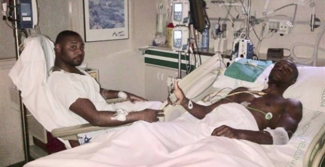 Abidal publica un foto de su transplante con su primo.- INSTAGRAM