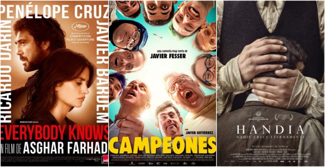 Carteles de las películas aspirantes a los Oscar, 'Todos lo saben', 'Campeones' y 'Handía'