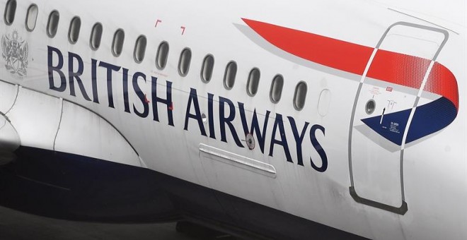 Imagen de archivo de un avión de la aerolínea británica British Airways. - EFE