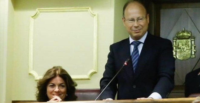 Mariano Pérez-Hickman, exteniente de alcalde y concejal del Ayuntamiento de Pozuelo de Alarcón, en el Congreso de los Diputados, en 2014. EFE