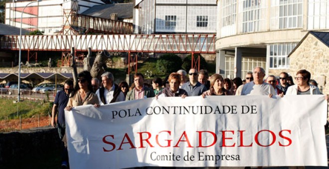 Protesta de trabajadores de Sargadelos. UGT