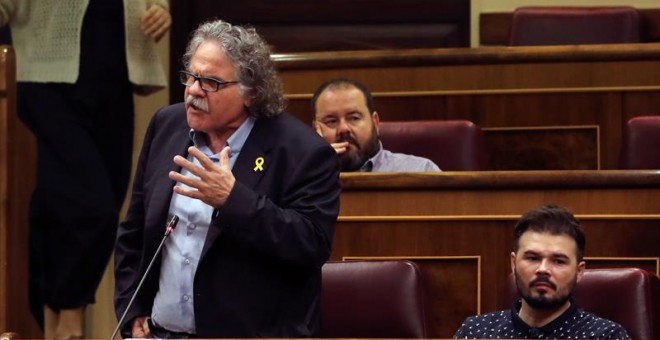 El portavoz de ERC Joan Tardá, en el Congreso este miércoles. EFE/Ballesteros