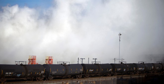 Las cisternas de un tren petrolero, cerca del puerto Metro Vancouver (Columbia Británica, Canadá. REUTERS / Ben Nelms