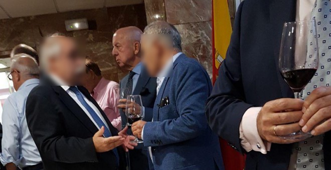 El expolicía Antonio González Pacheco, en una comisaría madrileña, en la celebración de la fiesta del patrón de la Policía.