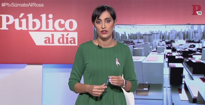 Silvia Brasero durante el informativo 'Público al Día' del 19 de octubre.