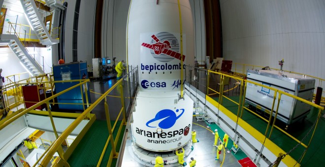 Imagen de BepiColombo, la primera misión espacial a Mercurio./EFE/ESA/Manuel Pedoussaut