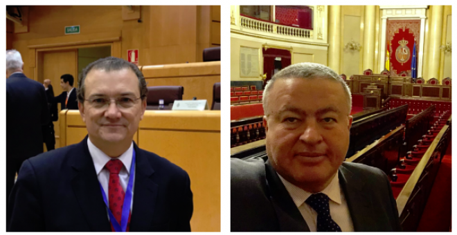 El político de Cs Miguel Garaulet, a la izquierda, y Francisco Bernabé, del PP, a la derecha | Twitter