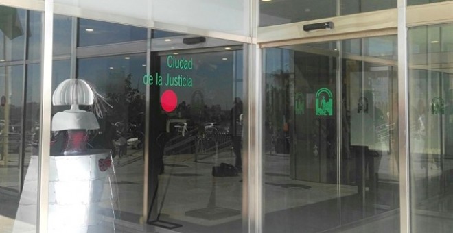 Entrada de la Ciudad de la Justicia de Málaga. - EUROPA PRESS
