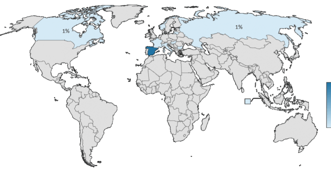 Mapa mundial de ataques a través de dispositivos IoT. F5