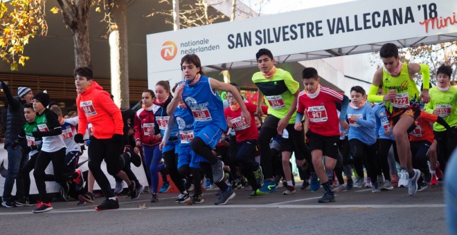 Salida de la San Silvestre Mini, una carrera destinada a menores de 16 años