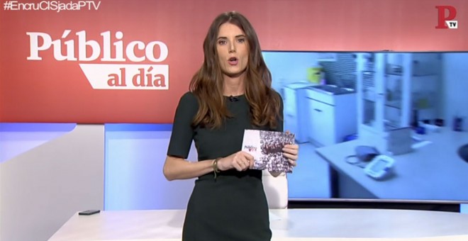 Núria Martínez  en el informativo de 'Público al Día' del 31 de enero de 2019.