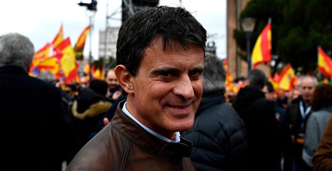 El ex primer ministro francés Manuel Valls, candidato independendiente de Ciudadanos a la Alcaldía de Barcelona. / AFP