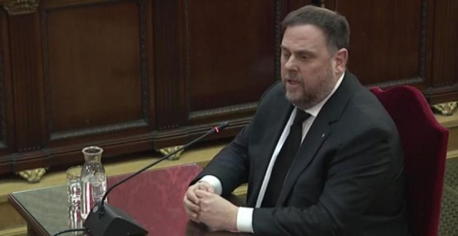 Oriol Junqueras declara davant el Tribunal Suprem.