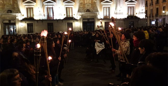 Marcha feminista 'Reclama las calles y la noche', celebrada en Madrid. / FERMÍN GRODIRA