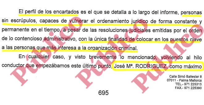El perfil de los encartados en la organización criminal mafiosa del PP Balear, según el informe del Grupo de Blanqueo de la UDEF.