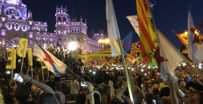 Final de la manifestació a Madrid pel dret a decidir. PÚBLIC