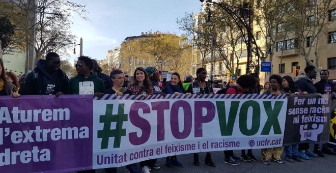 Manifestació contra Vox a Barcelona. CÈLIA MUNS