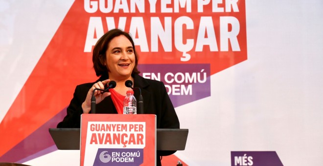 Ada Colau en l'inici de campanya d'En Comú Podem per les eleccions al Congrés dels Diputats