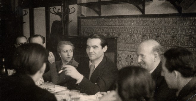 Una de las últimas fotos de Federico García Lorca, en 1936, con María Teresa León y Vicente Aleixandre.- 'UNIVERSO LORCA'