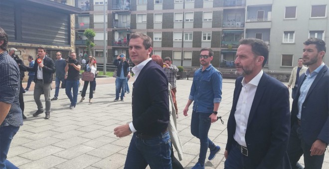 Albert Rivera llega a Ugao-Miraballes. - D.B.