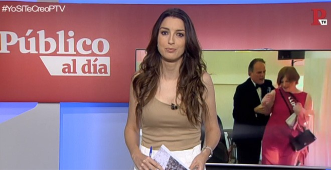 Natalia Moro, durante el informativo Público al Día.