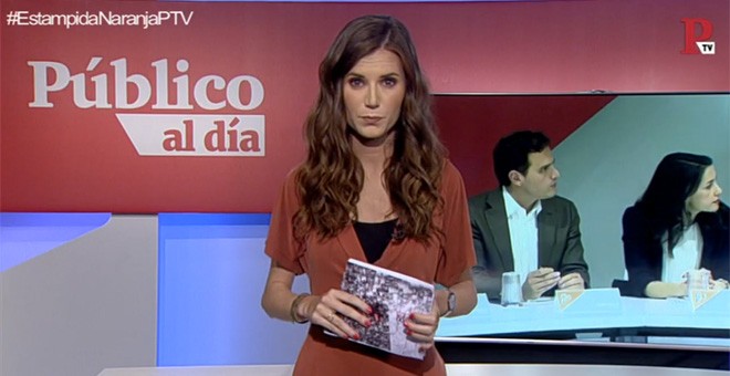 Núria Martínez, durante el informativo Público al Día.