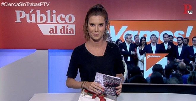 Núria Martínez, durante el informativo 'Público al Día'
