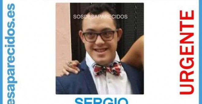 Cartel de la búsqueda del joven Sergio Requena. Twitter