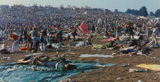 Asistentes al Festival de Música de Woodstock en agosto de 1969. REUTERS/©PAUL GERRY AND THE MUSEUM AT BETHEL WOODS