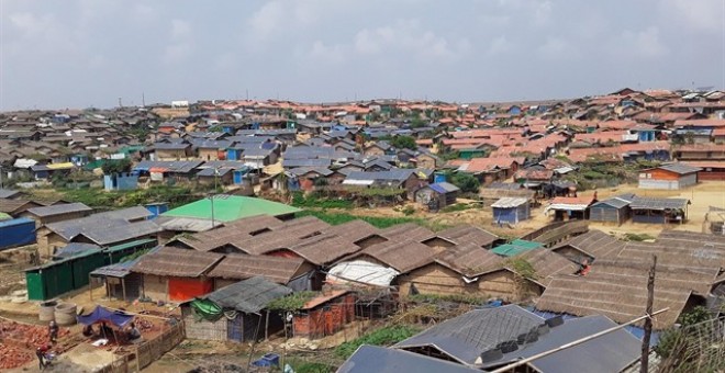 Imagen aérea de uno de los campos de refugiados rohingya. / EP