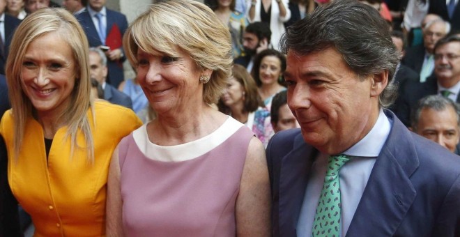 Tres expresidentes de Madrid imputados en el caso Púnica: Cristina Cifuentes, Esperanza Aguirre e Ignacio González. JAVIER LIZÓN | EFE
