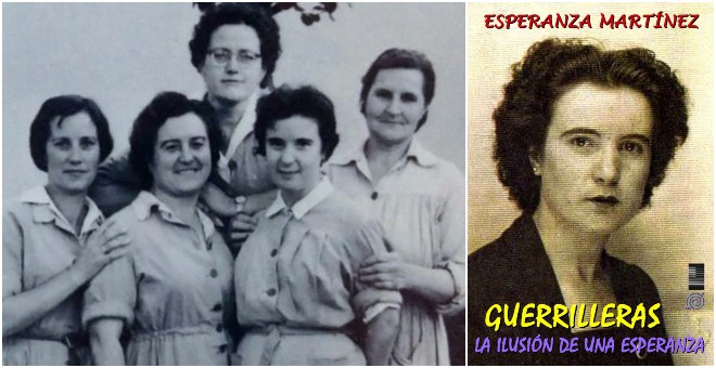 Sole (segunda por la derecha), en la cárcel de Alcalá, en 1961. Portada de la autobiografía de Esperanza Martínez.