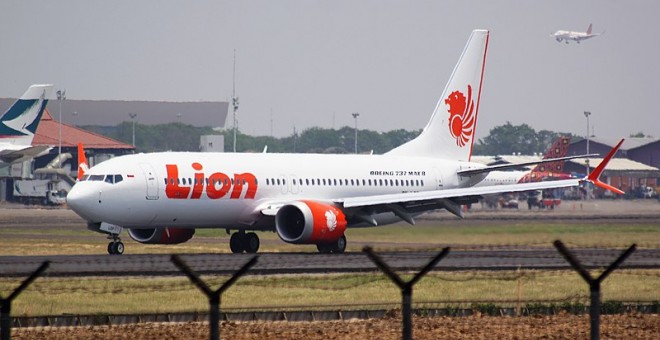 Avión  Boeing 737 Max 8, de la aerolínea Lion Air, en una imagen de archivo. / Wikipedia