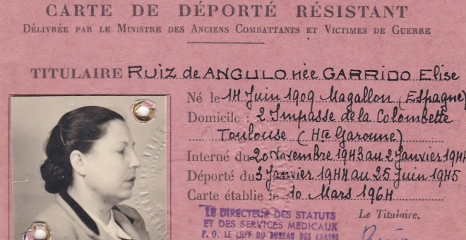 La ‘Carta de deportado resistente’ da fe de su paso por los campos de concentración nazis entre enero de 1944 y junio de 1945./ Cedida por la familia