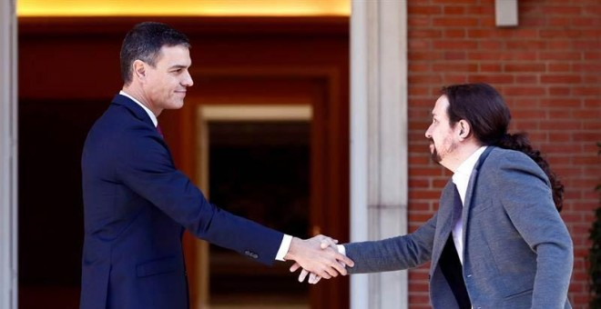 El líder del PSOE, Pedro Sánchez, i el d'Unidas Podemos, Pablo Iglesias.