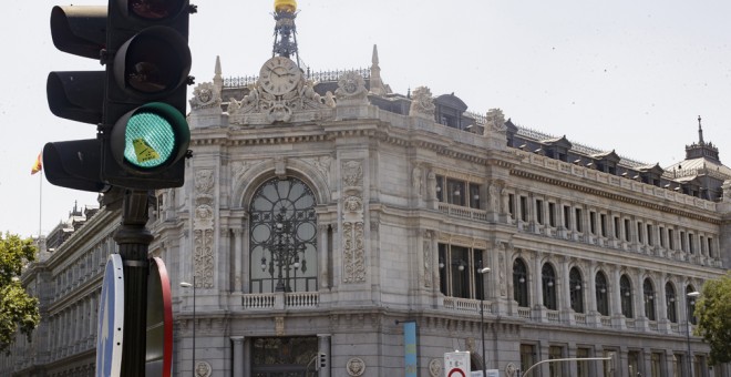 Fachada del edificio del Banco de España situada en la confluencia del Paseo del Prado y la madrileña calle de Alcalá. E.P./ Eduardo Parra