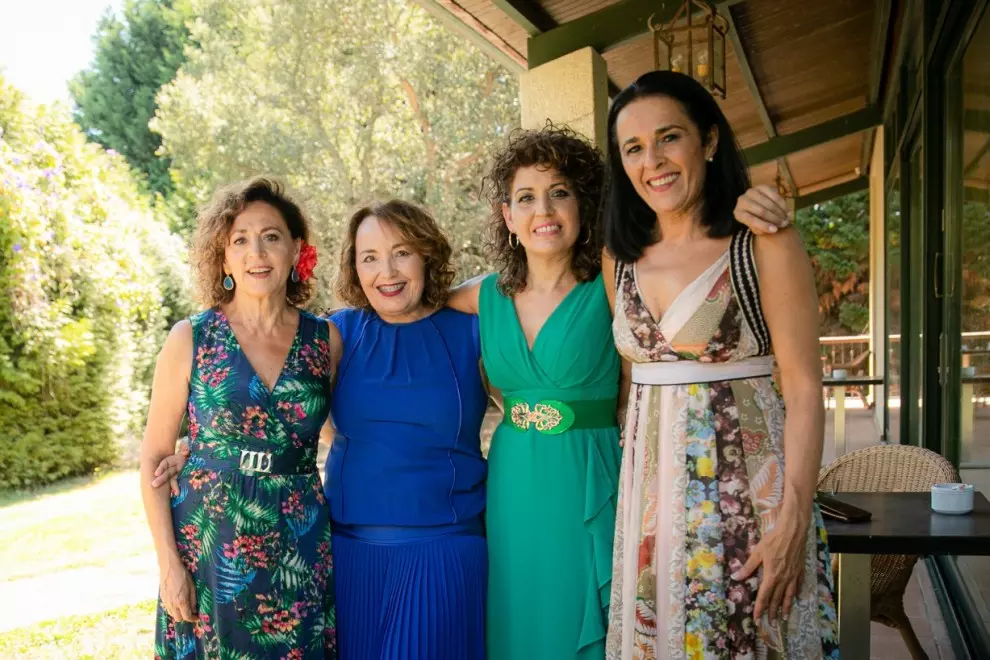 El equipo de Con P de Párkinson. De izquierda a derecha: Rosa Blázquez, Paqui, Sonia e Inma García.