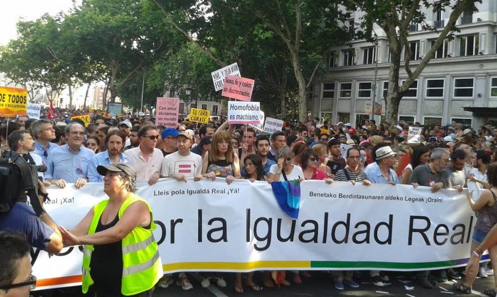 Cabecera de la Marcha Orgullo Gay.- ALICIA IBARRA