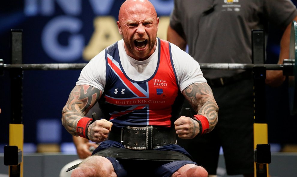 Michael Yule tras ganar el oro en los Juegos Invictos de Orlando, Florida, EEUU. REUTERS/Carlo Allegri