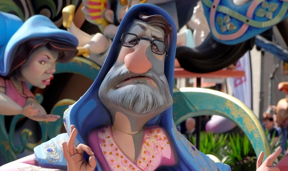 Caricatura de Mariano Rajoy en las fallas valencianas. REUTERS/Heino Kails