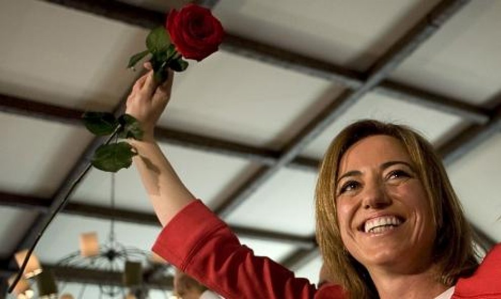 Chacón presentó su candidatura de cara al 38º Congreso Federal de Sevilla en febrero de 2012. REUTERS