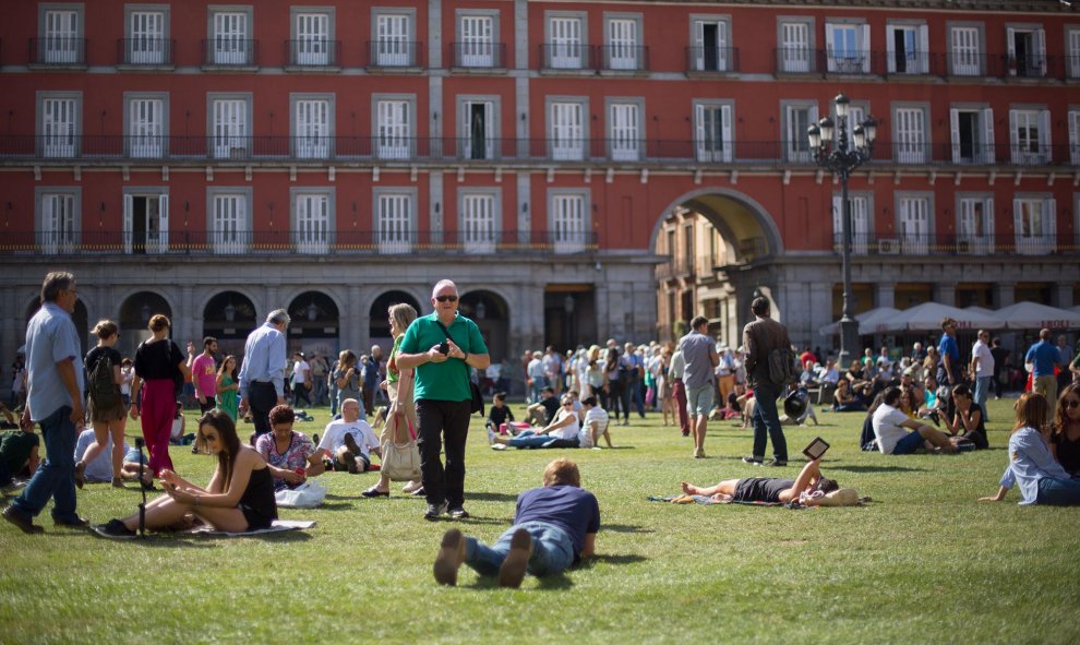 La Plaza Mayor recupera su papel protagonista en la capital. / C.G