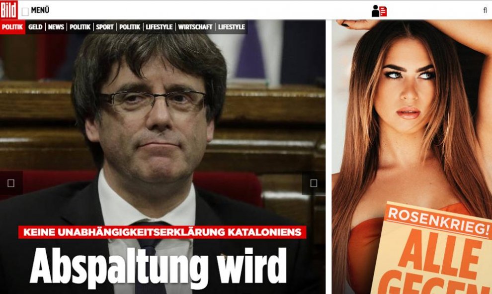 Portada de 'Bild' (Alemania)