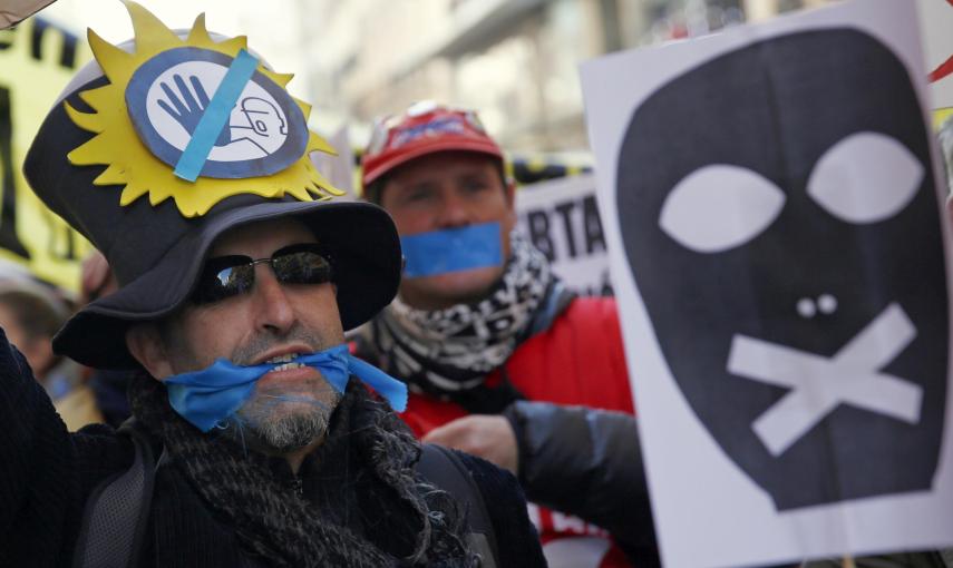 Madrid sale también a la calle para protestar contra la 'ley mordaza' del Gobierno