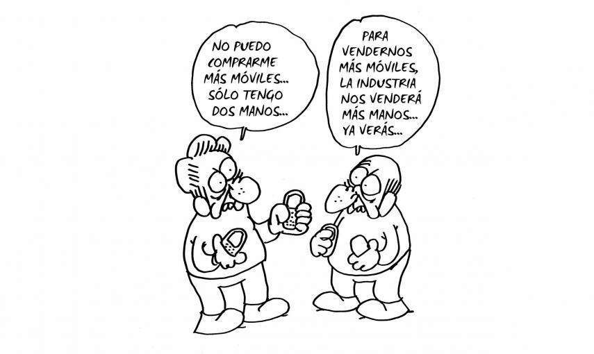 Ilustración de Charb (Stéphane Charbonnier) incluida en el libro 'El capitalismo en 10 lecciones', de Michel Husson (Librería Viento Sur/La Oveja Roja).