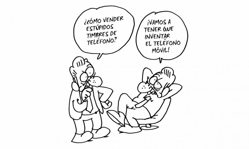 Ilustración de Charb (Stéphane Charbonnier) incluida en el libro 'El capitalismo en 10 lecciones', de Michel Husson (Librería Viento Sur/La Oveja Roja).