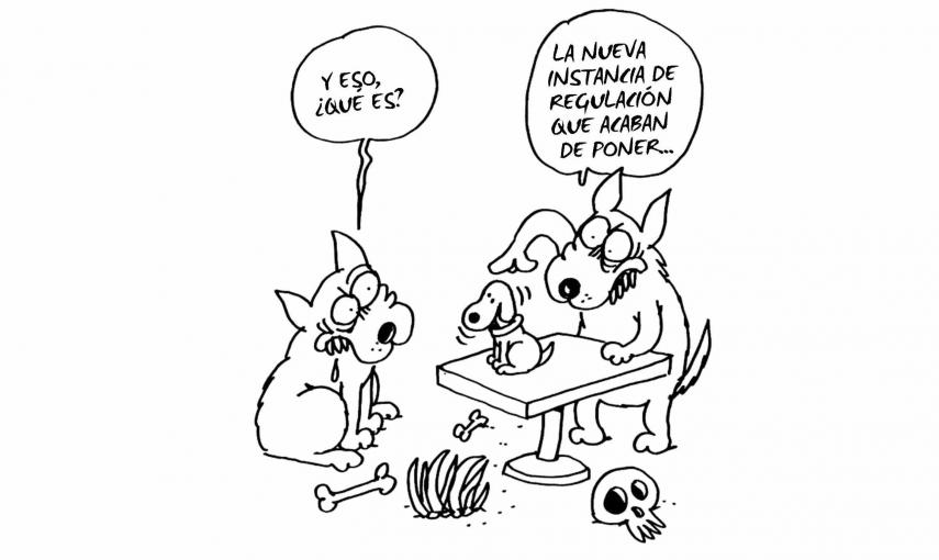 Ilustración de Charb (Stéphane Charbonnier) incluida en el libro 'El capitalismo en 10 lecciones', de Michel Husson (Librería Viento Sur/La Oveja Roja).